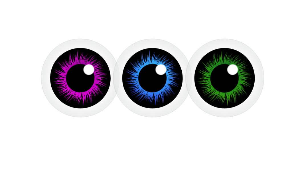 Farbige Kontaktlinsen - eine Auswahl.